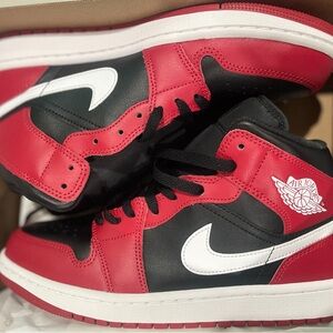 Air Jordan Red and Black Sneakers